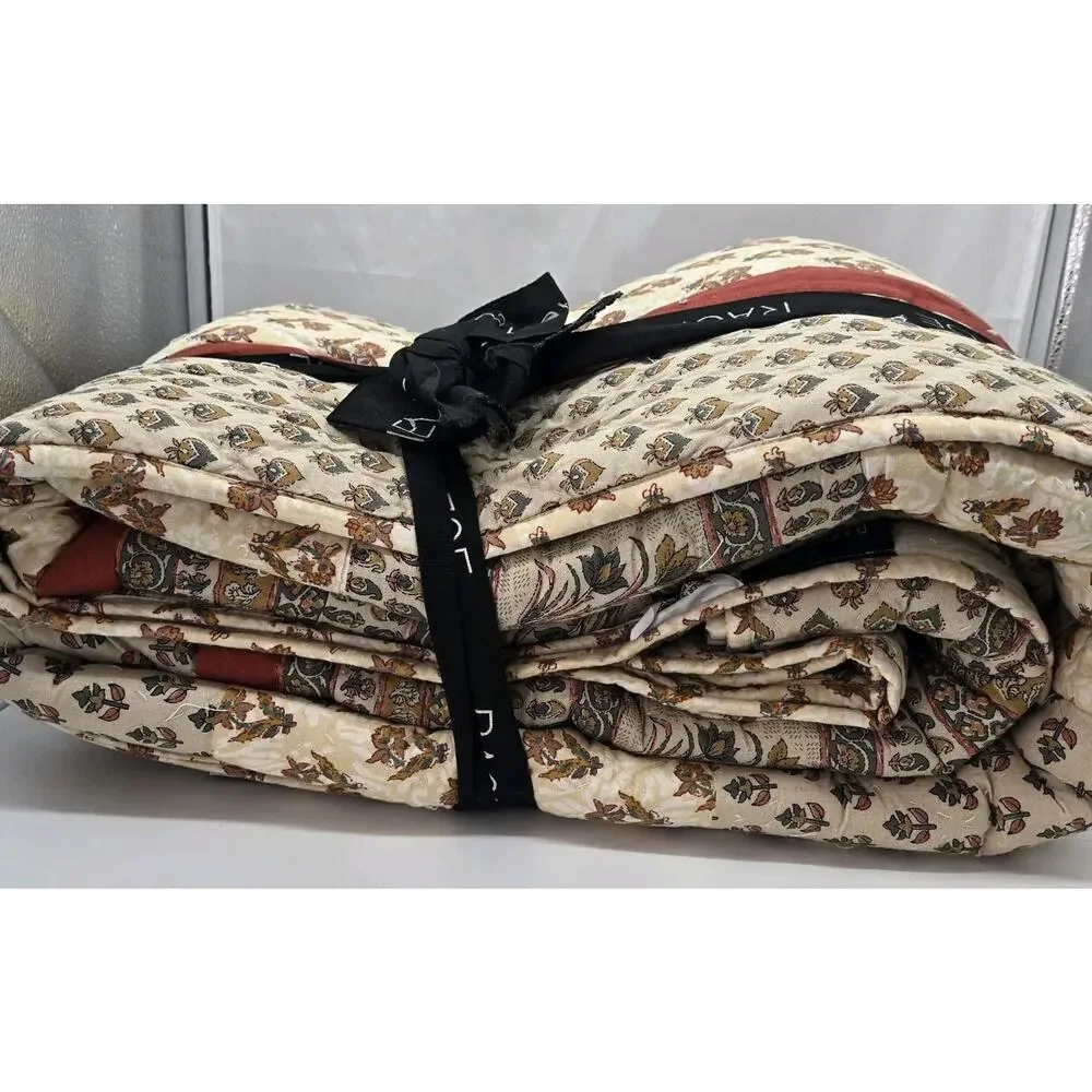 Rachel Zoe 100% Cotton Hand Stitched Quilt FULL QUEEN NEW COTTAGECORE Farmhouse